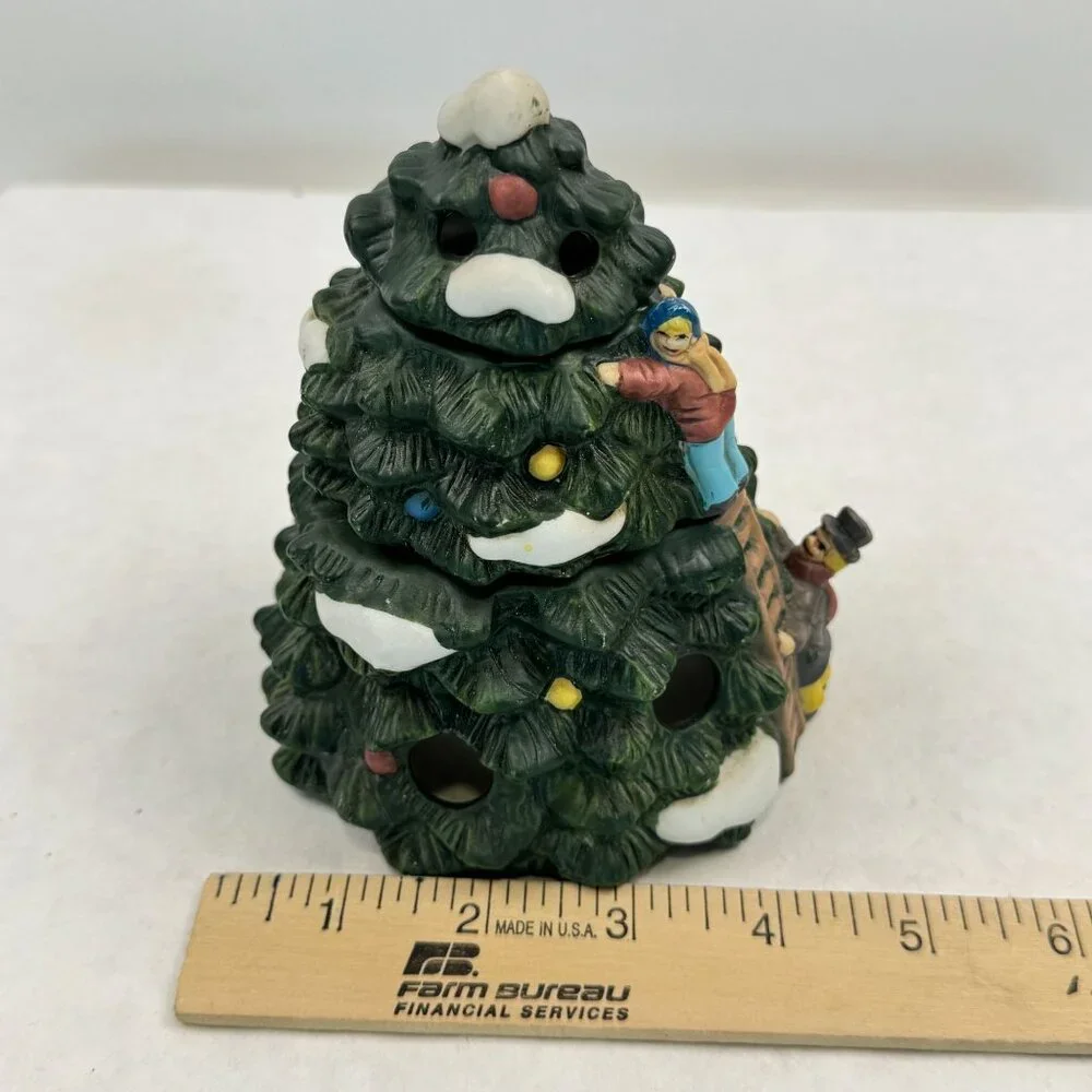 Vintage Dayton Hudson Christmas Tree Potpourri Pot Ladder Climbers Ceramic 5" - Picture 12 of 16
